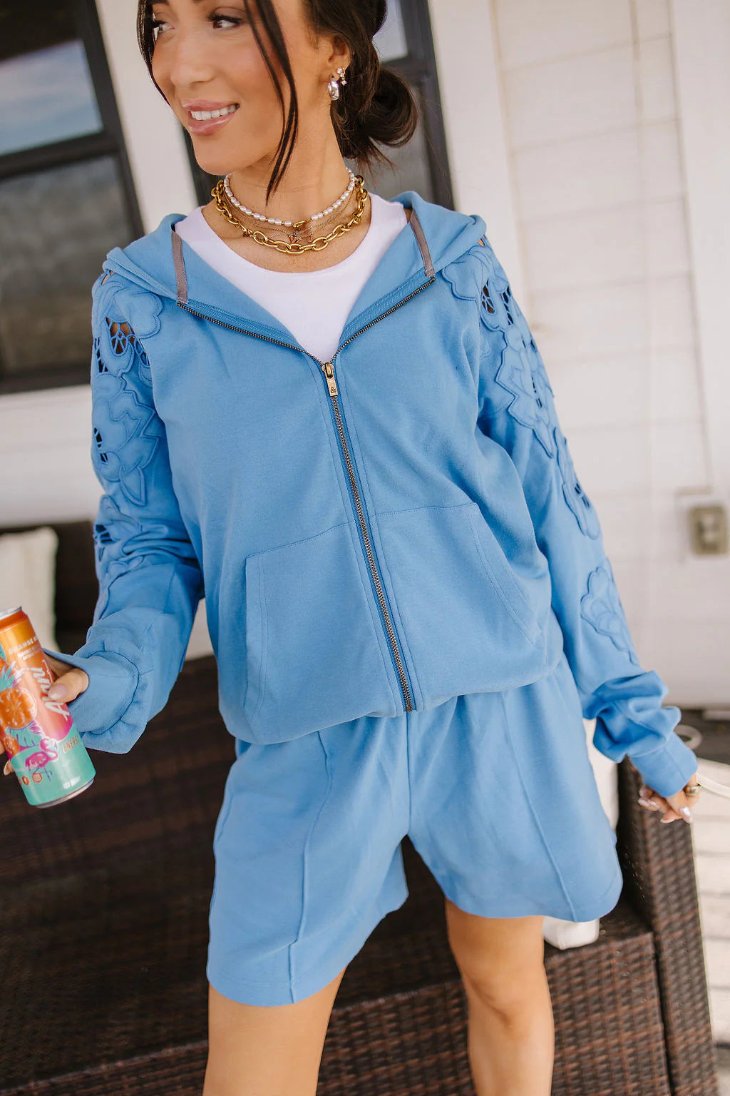 University Fullzip in Love Story Blueberry by Ampersand Avenue