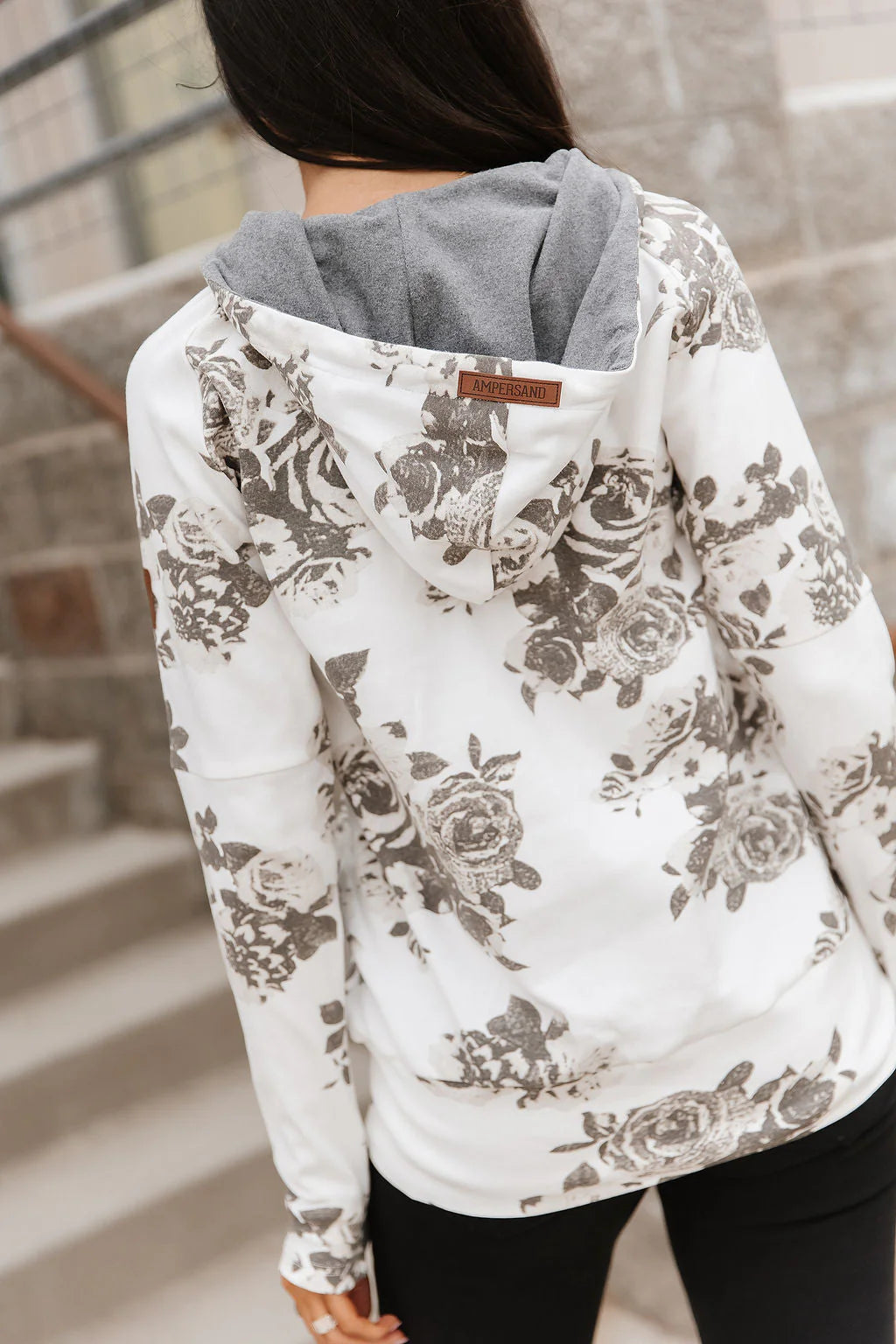 Half Zip Sweatshirt in Chasing Moments by Ampersand Avenue