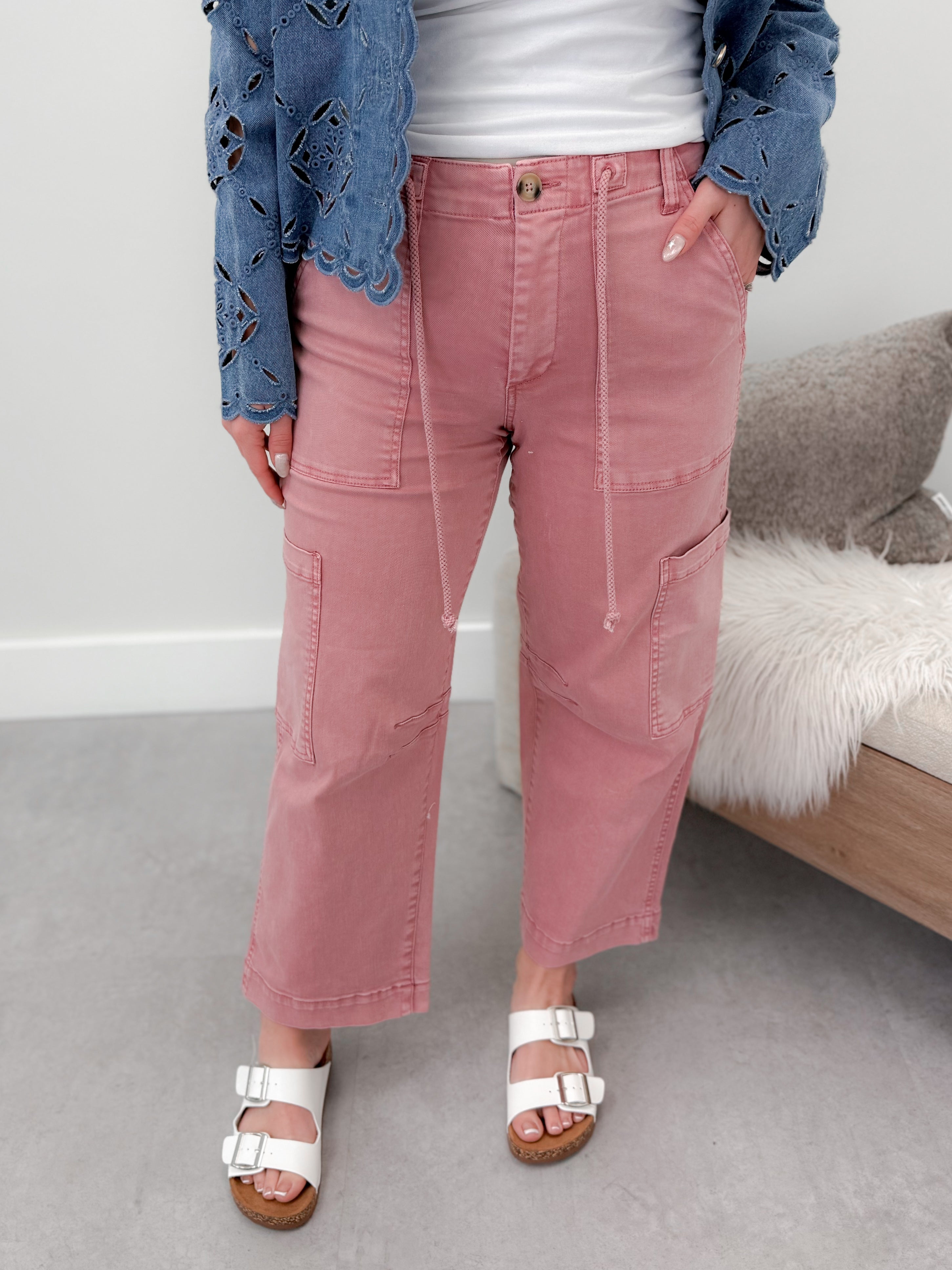 Calista Utility Pant in Rose - L/O Small