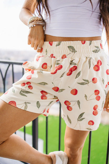 University Shorts in Cherry on Top by Ampersand Avenue