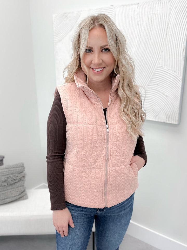 Sweet Treat Vest in Rose