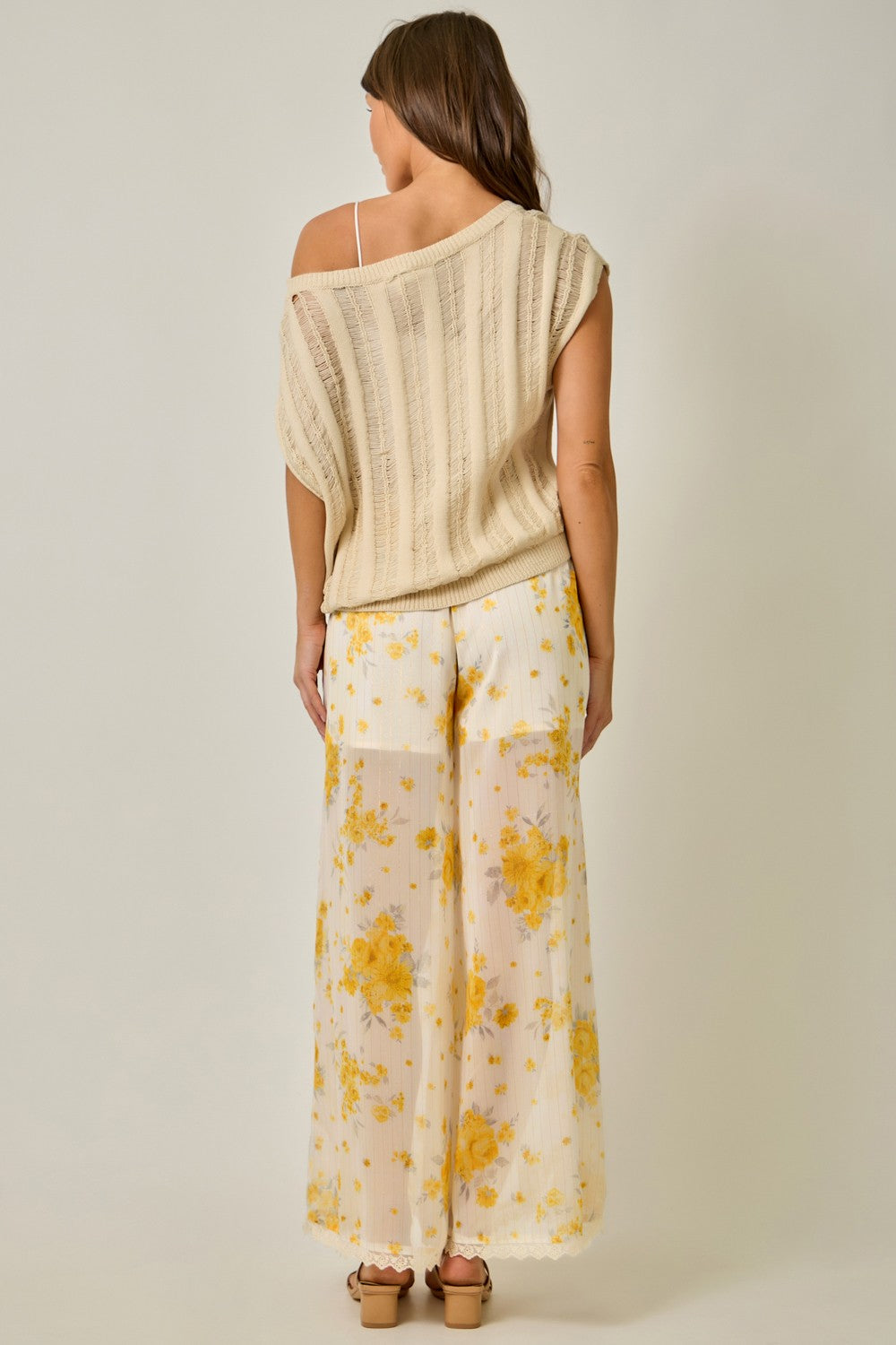 Yellow Rose Pants in Ivory
