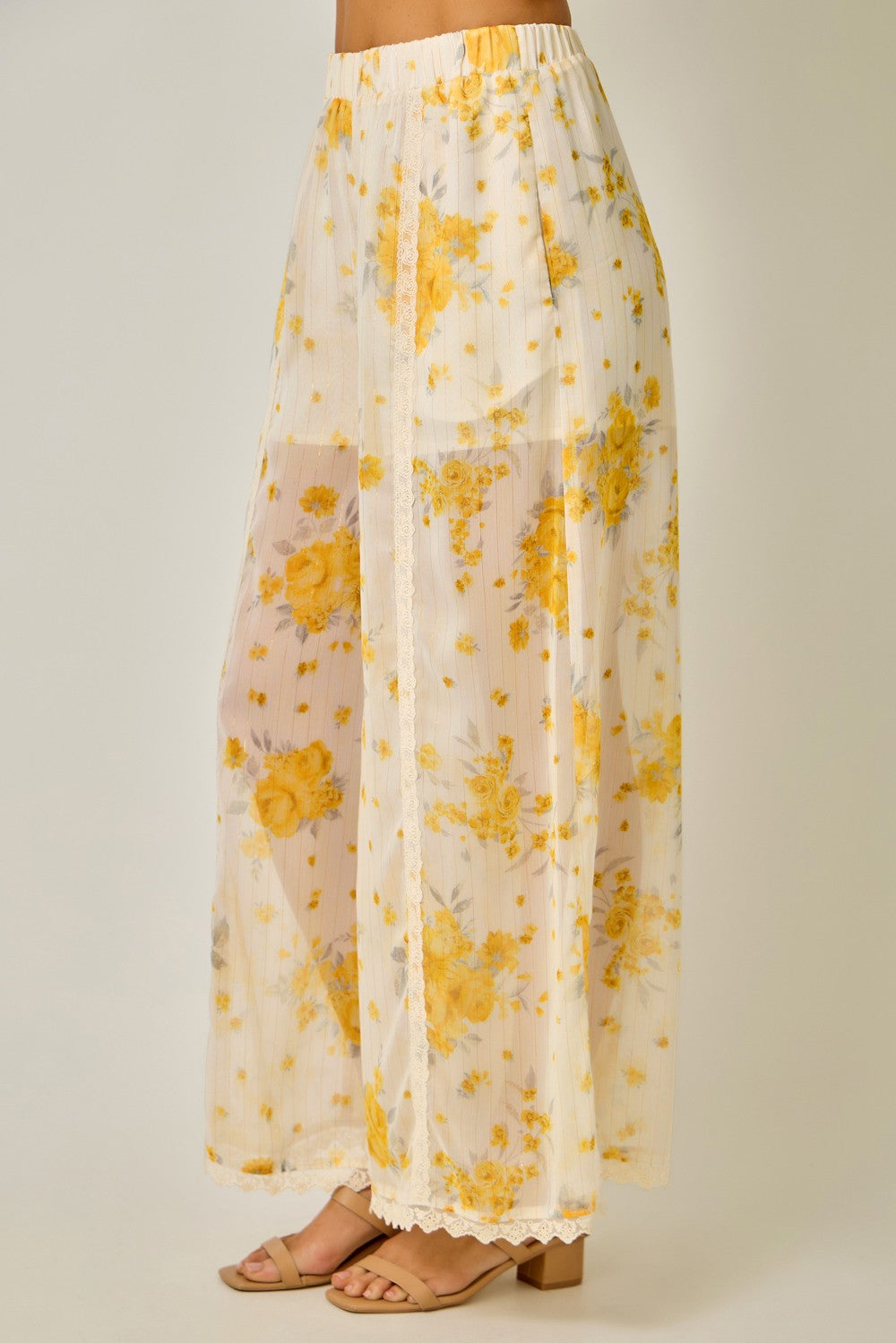 Yellow Rose Pants in Ivory
