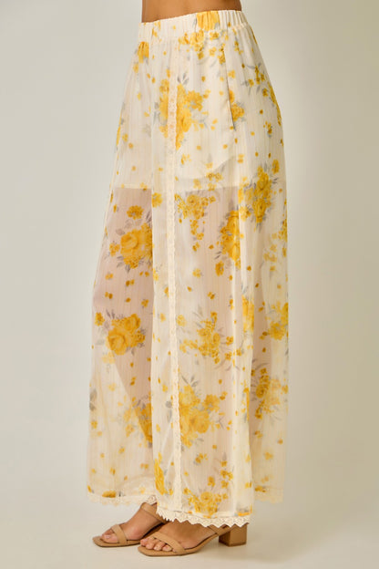 Yellow Rose Pants in Ivory