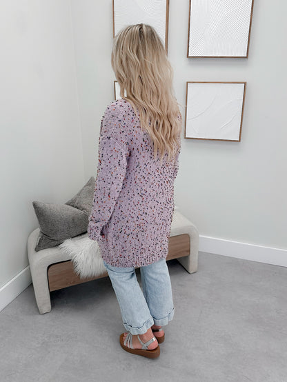Confetti Cardigan in Lavender
