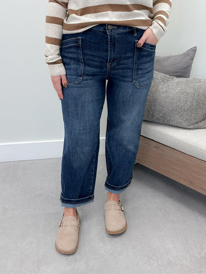 Connie Cropped High Rise Jeans by Risen
