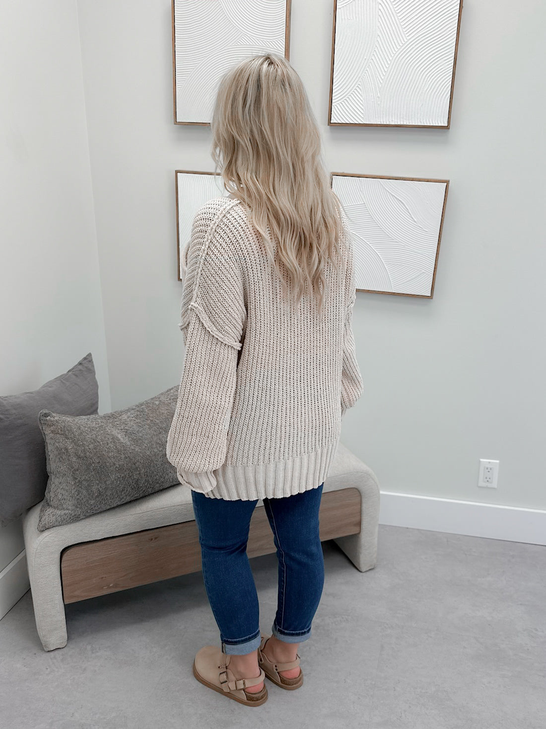 Mitchell Sweater in Ecru