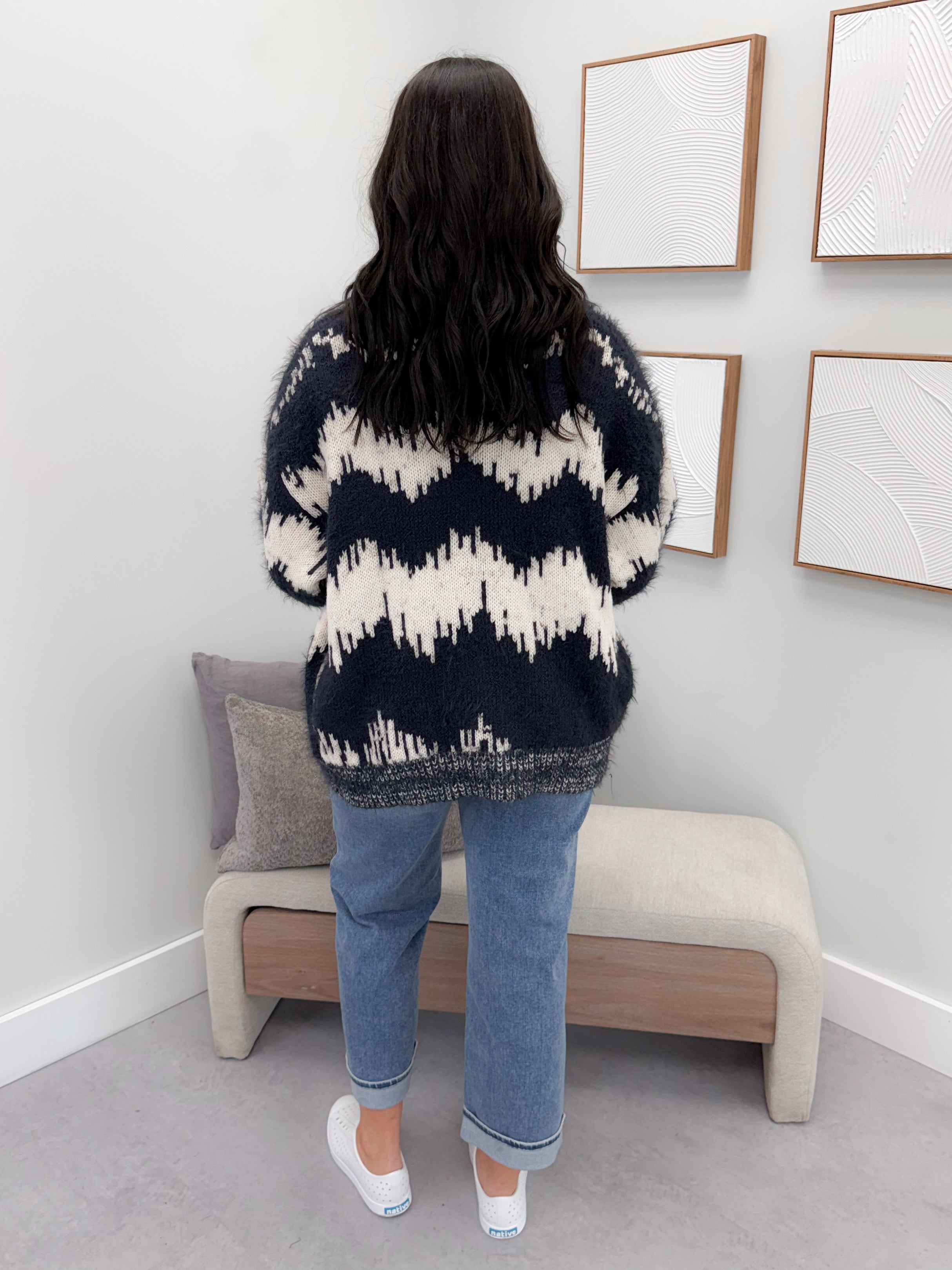 Murren Coatigan in Navy