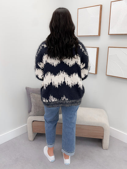 Murren Coatigan in Navy