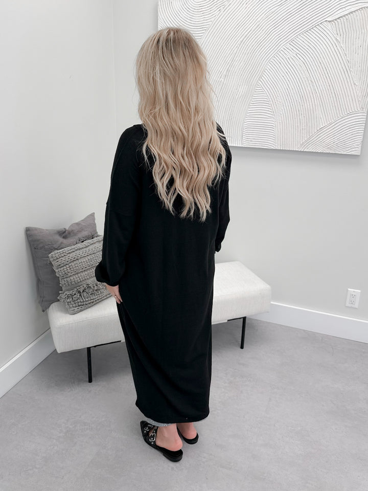 Pepper Longline Duster in Black