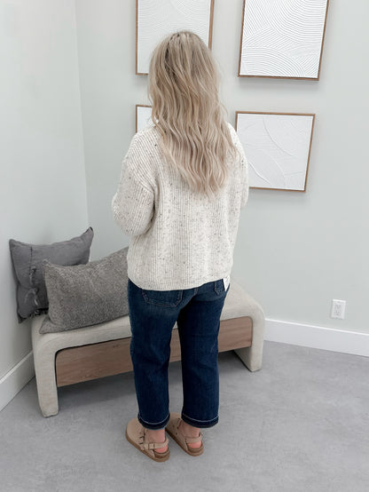 Wynn Cardigan in Flecked Ivory