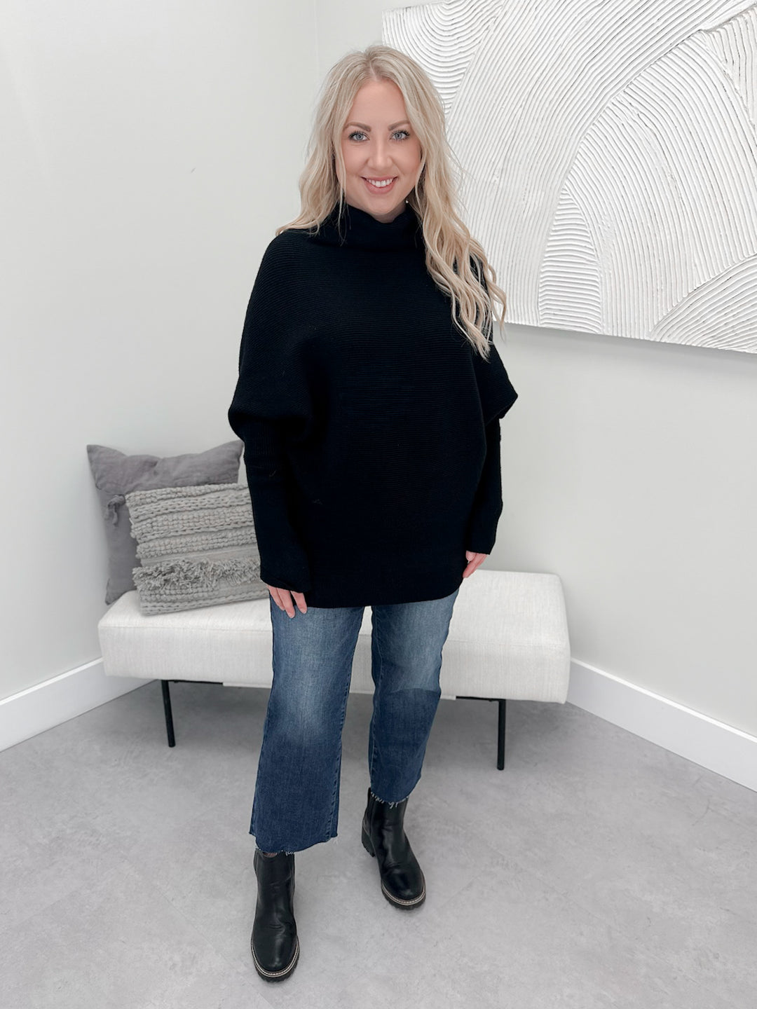 1129 Sweater in  Black by Twenty Nine The Label