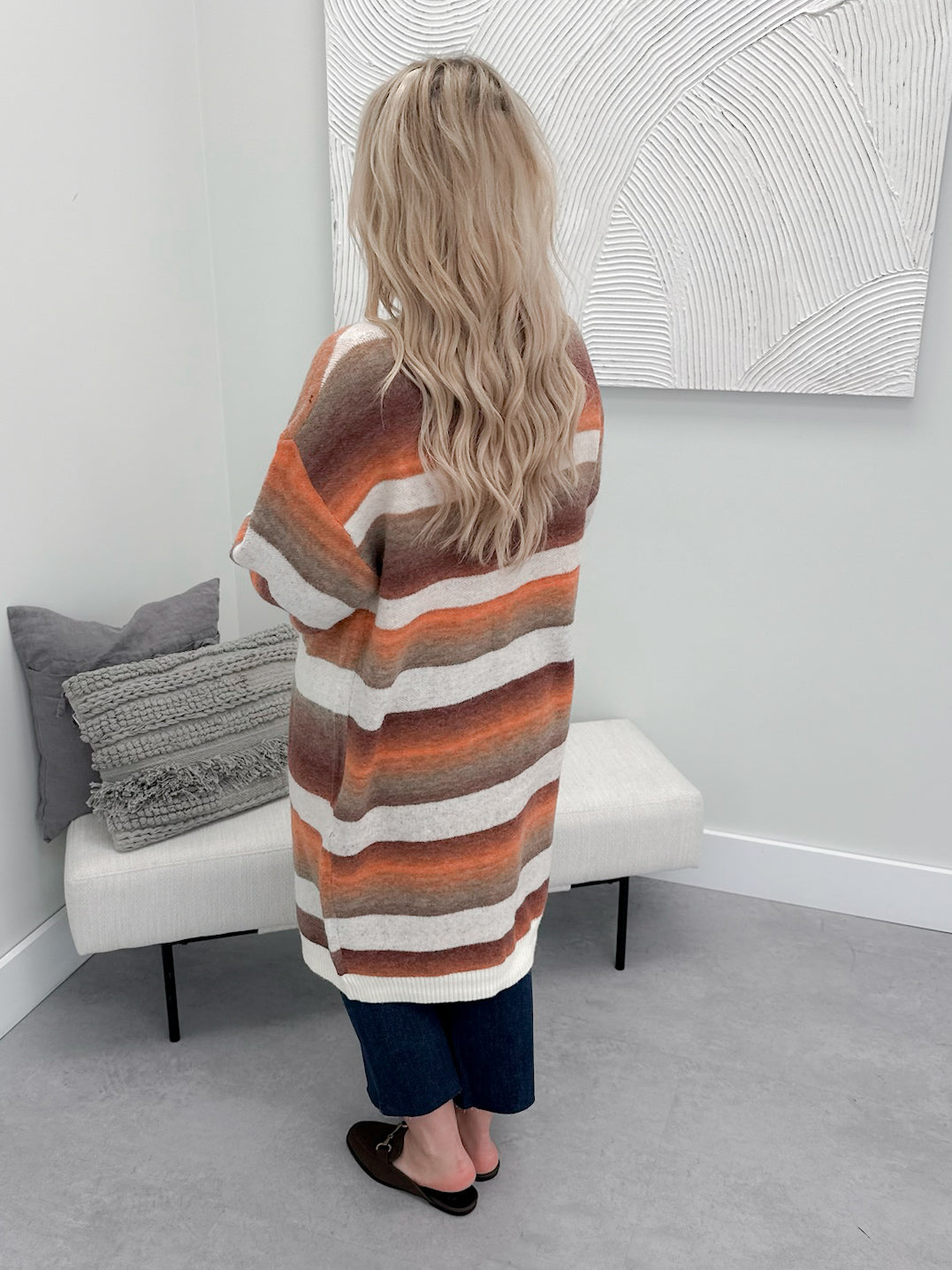 Sunset Cardi in Ombre Brown