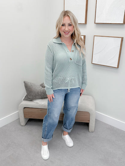 Payton Sweater in Sea Glass