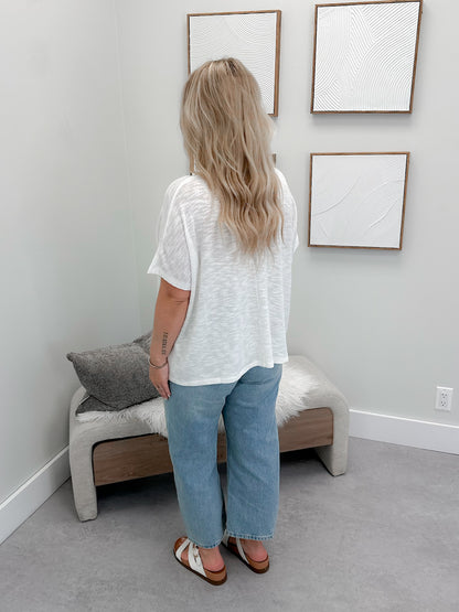 Summer Knit Tee in Cloud