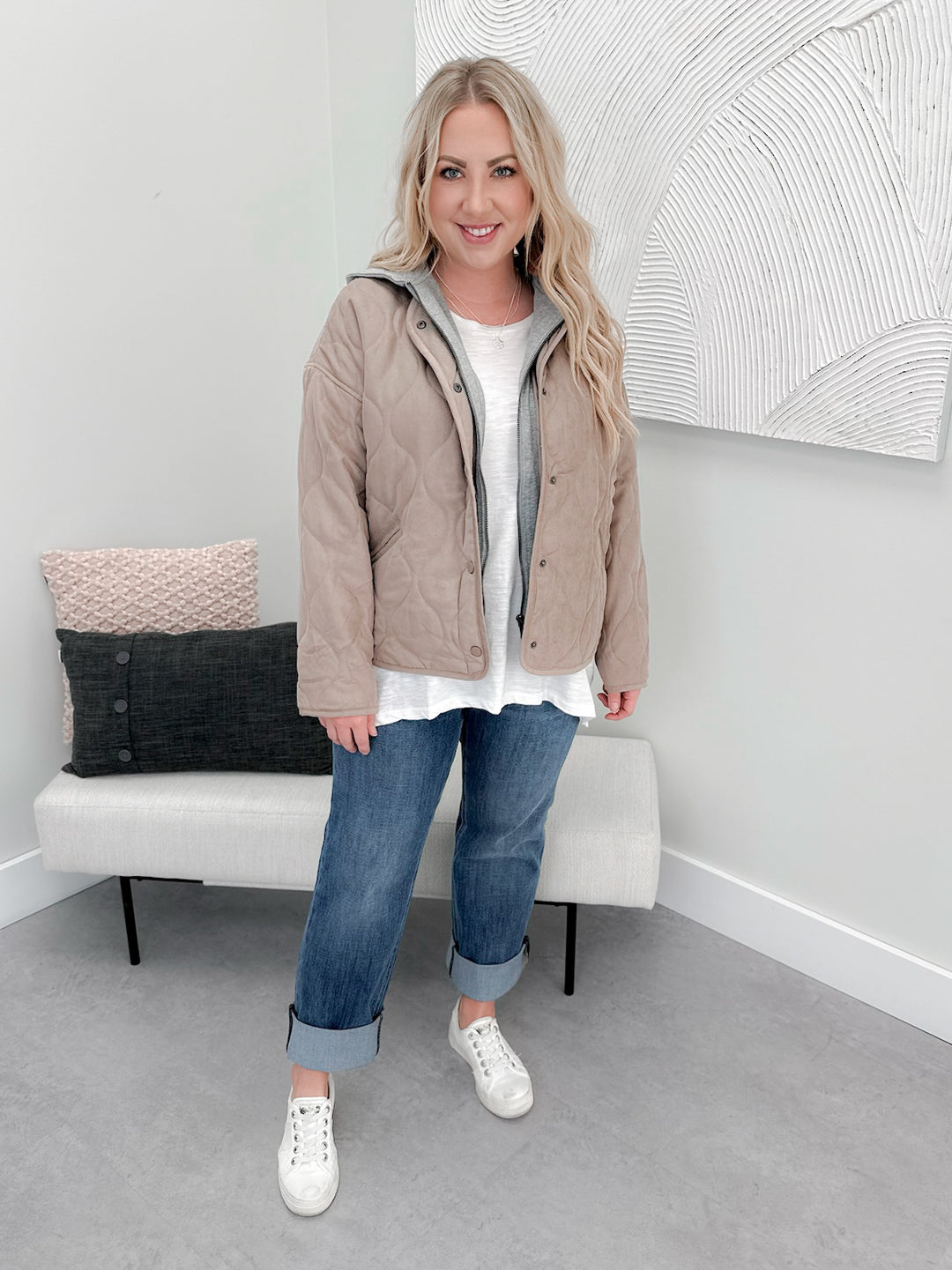 Myra Quilted Jacket in Mocha