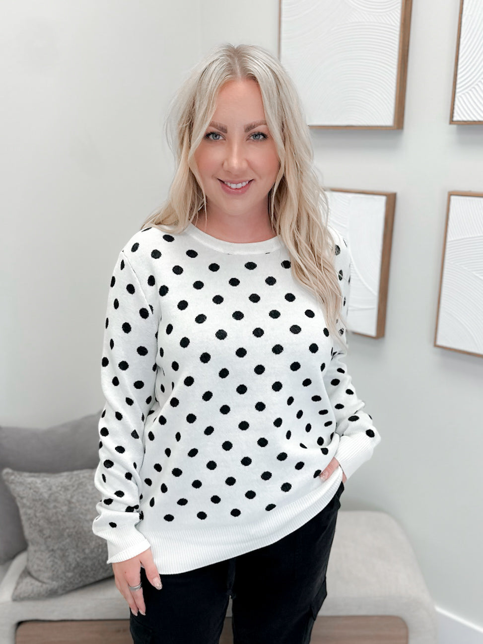 Sweet Spot Bow Back Sweater by Ampersand Avenue