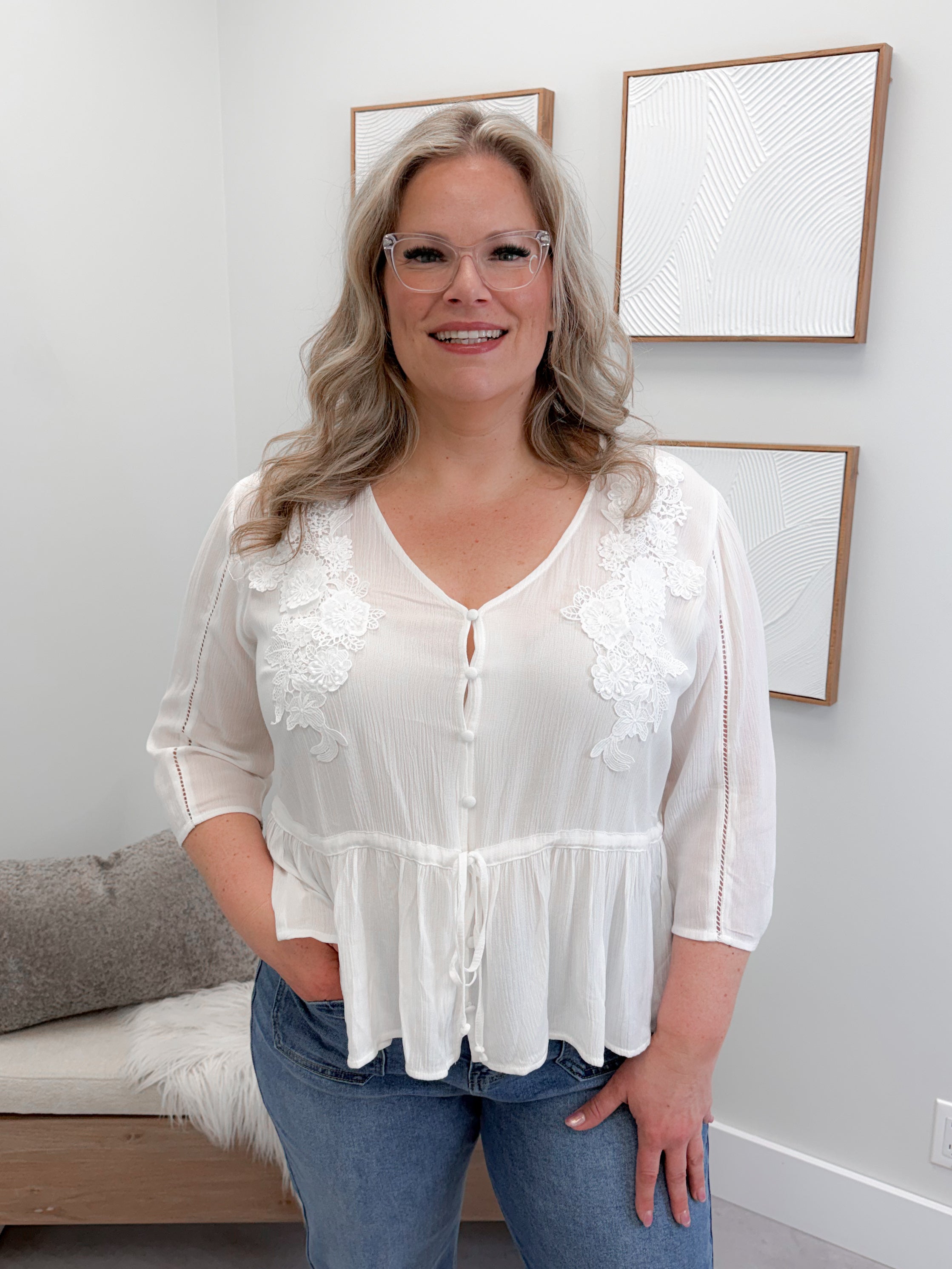 Camila Top in Off White