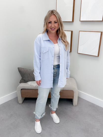 Daybreak Shacket in Blue