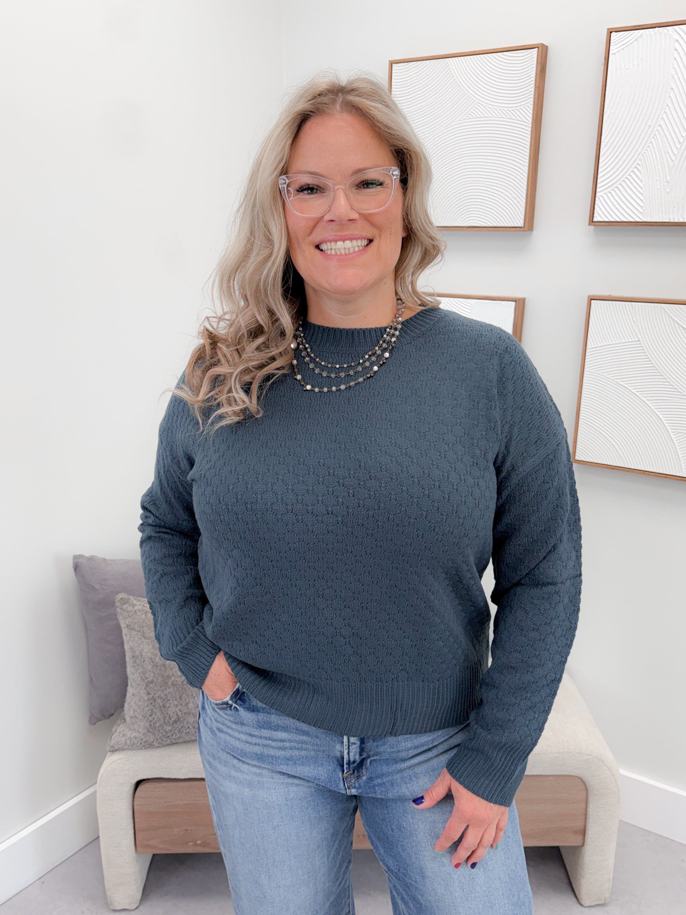 Gianna Sweater in Teal