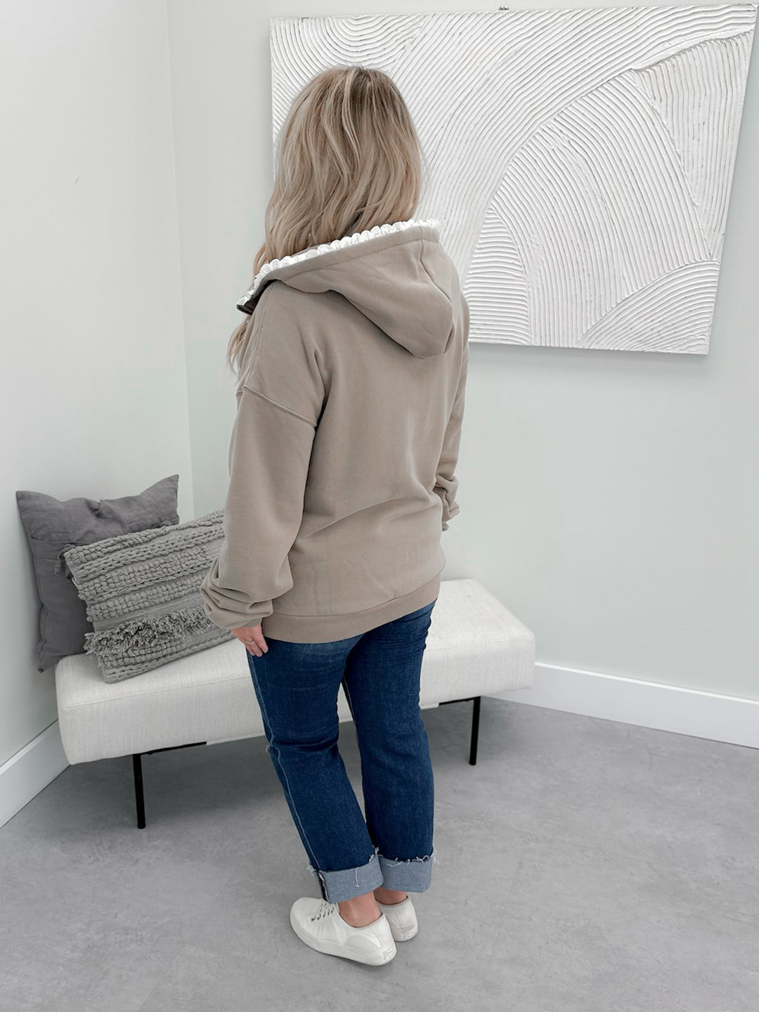 Comfort Zone HalfZip in Mocha Lace by Ampersand Avenue