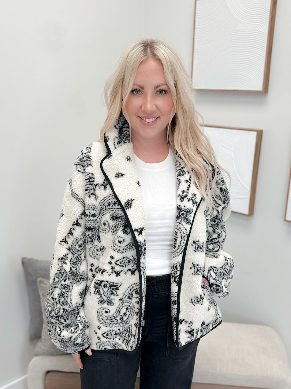 Bedford Fleece Jacket in Cream