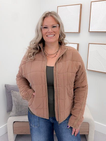 Kit Jacket in Tan