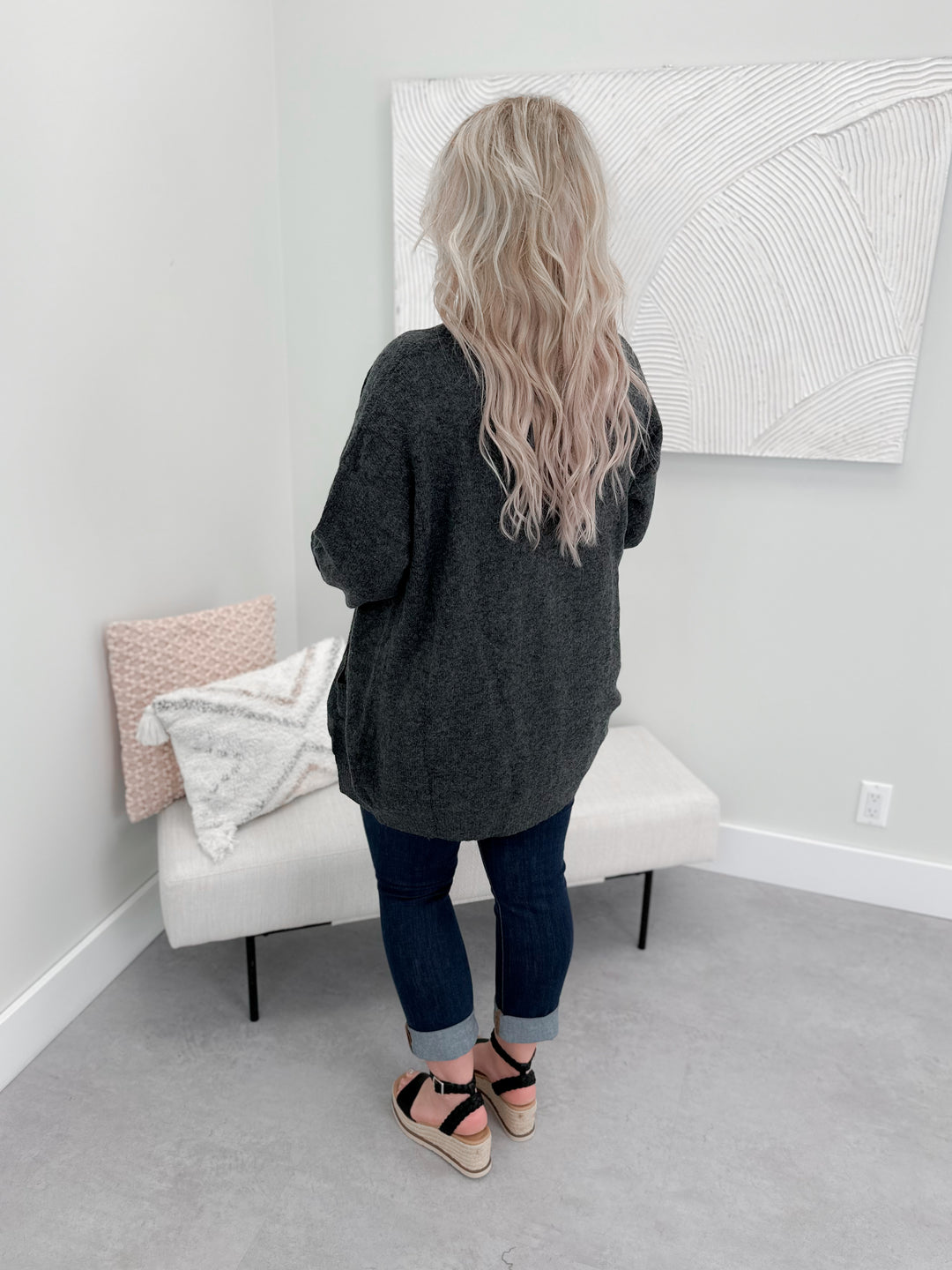 Charlotte Cardigan in Charcoal