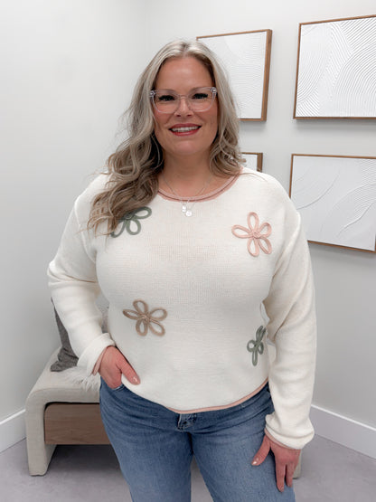 Zoe Sweater in Cream