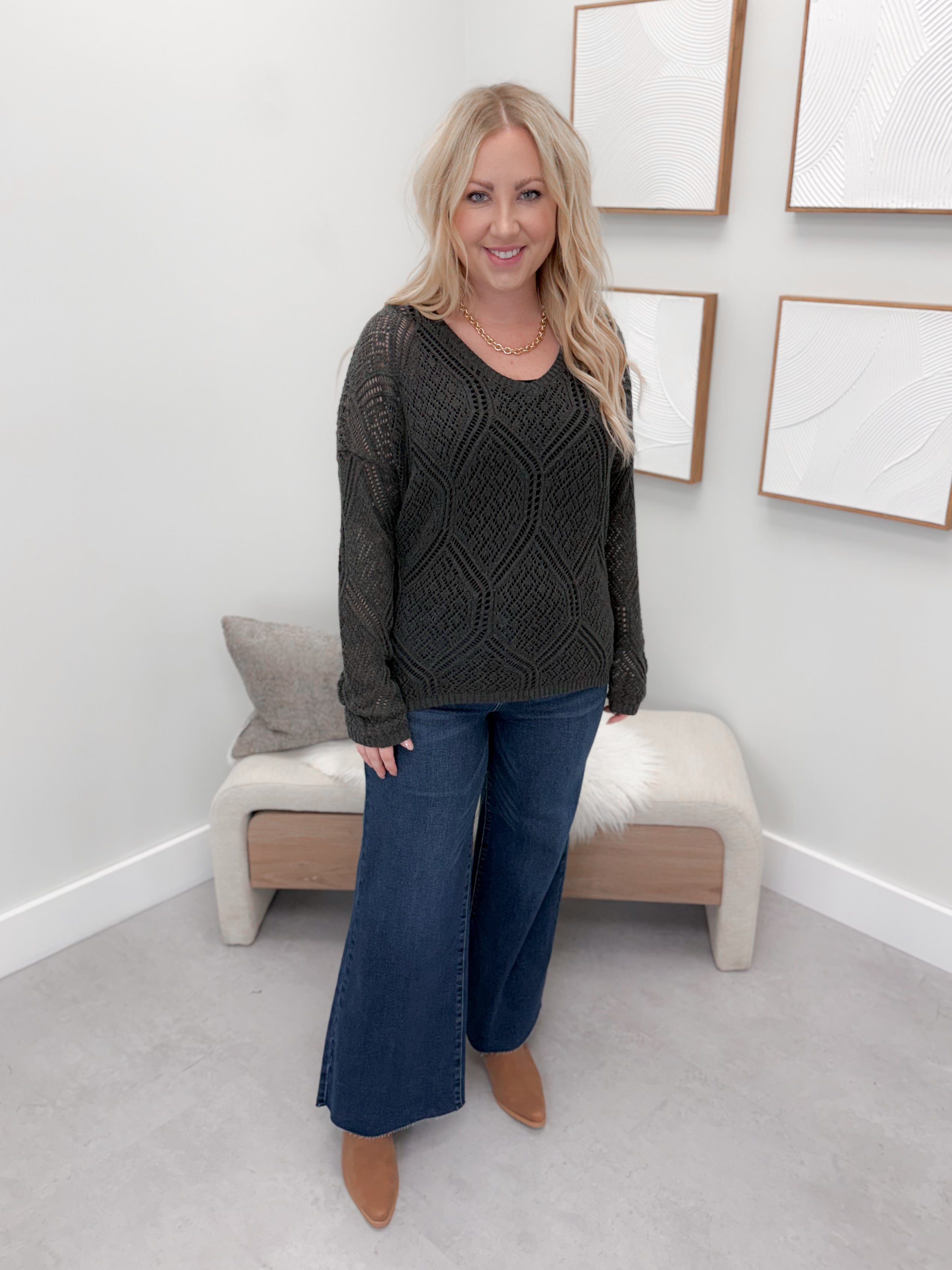 Spin Sweater in Charcoal