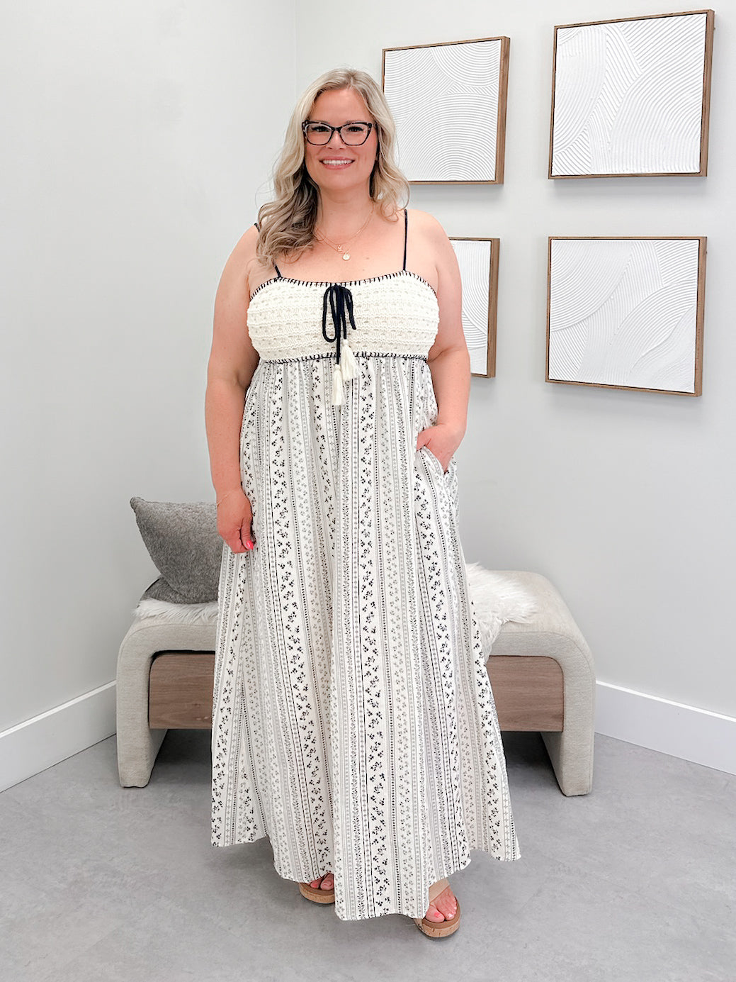 Tessa Dress in Navy