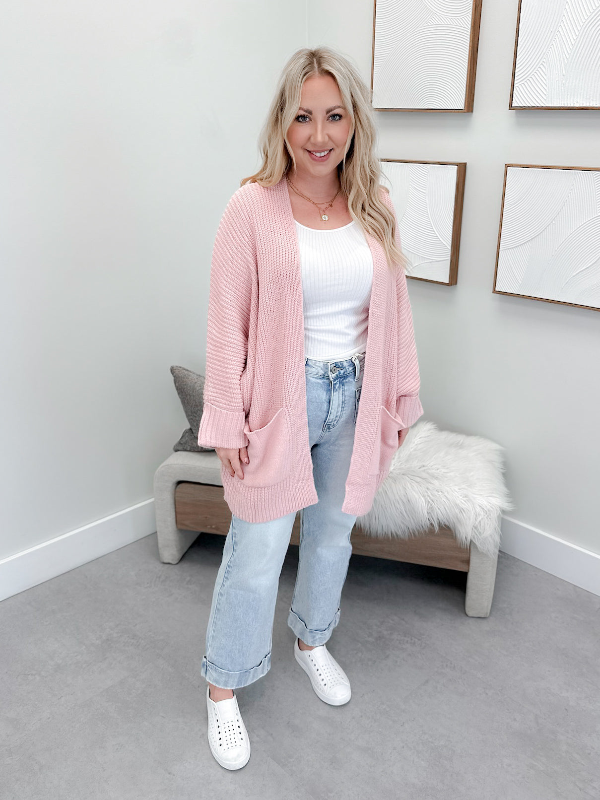 Islie Cardigan in Pink