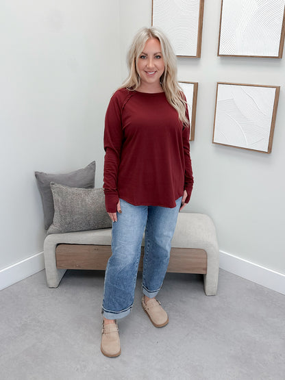 Harlyn Long Sleeve in Cabernet