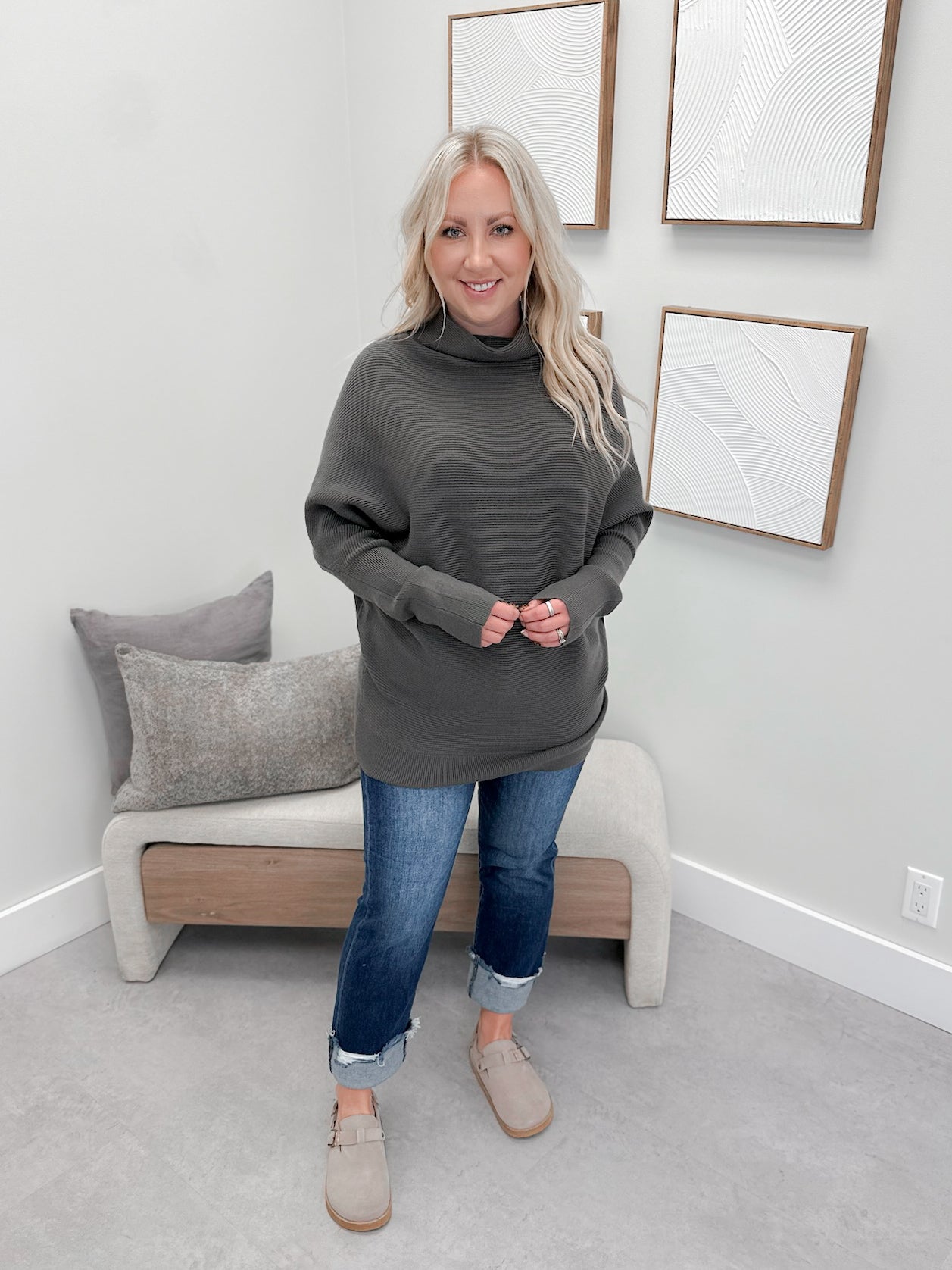 1129 Sweater in Iron by Twenty Nine The Label