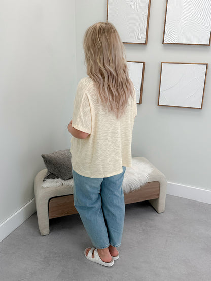 Summer Knit Tee in Yellow