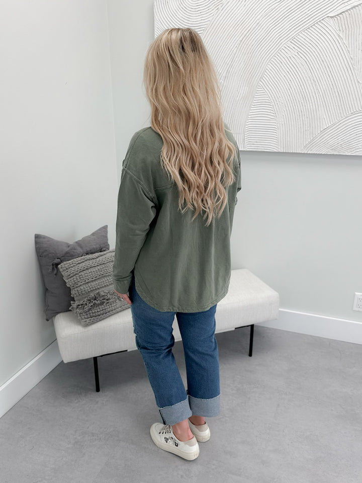 Oaklie Shacket in Moss