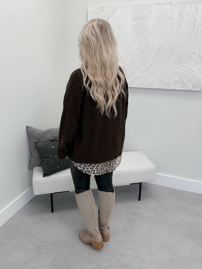 Perry Cardigan in Brown