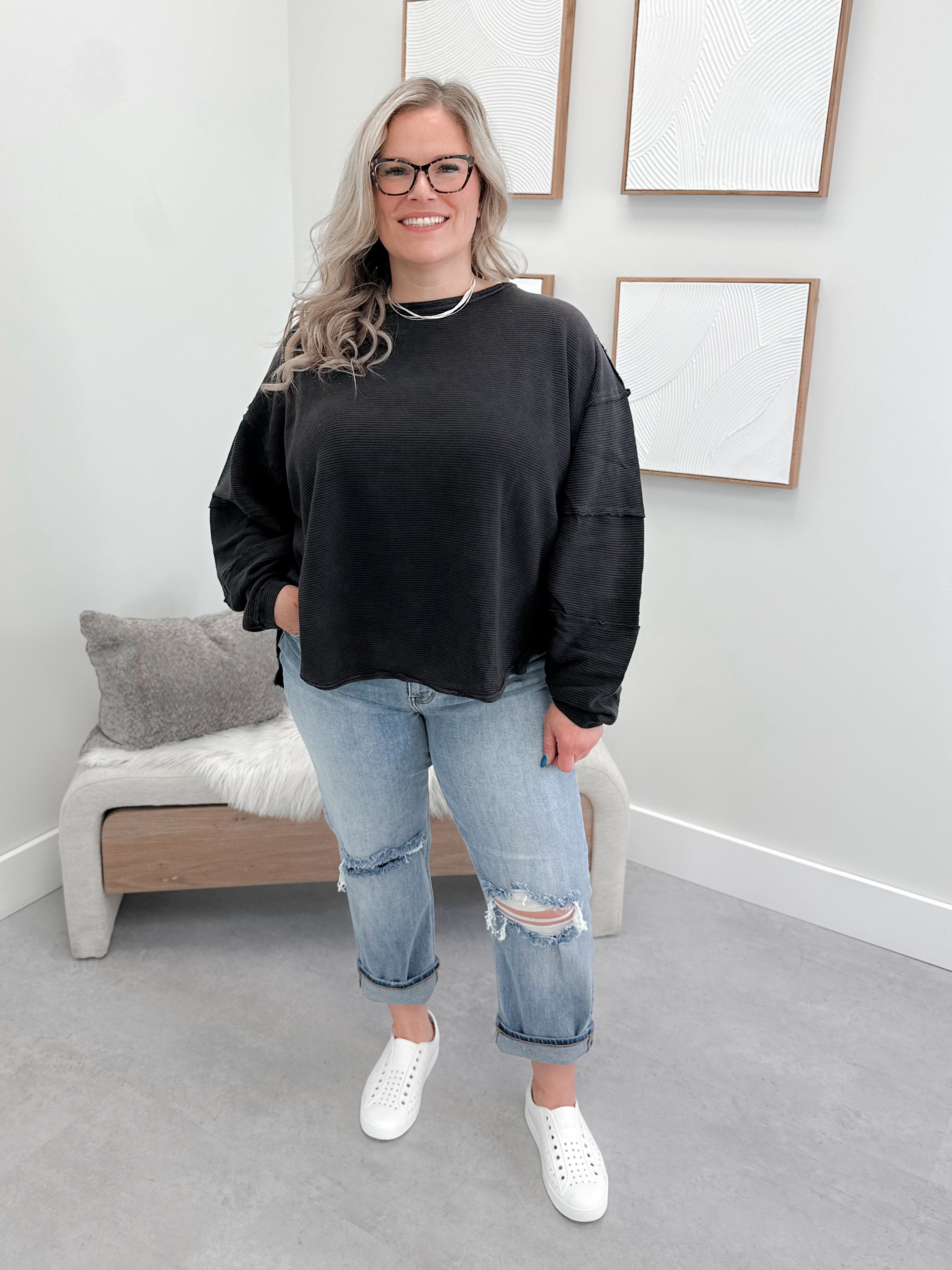 Total Eclipse Tee in Black by Free People