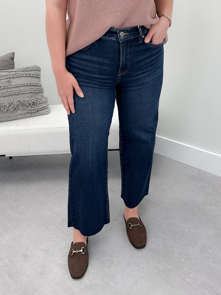 Kacey Wide Leg Cropped Tummy Control Jeans by Risen