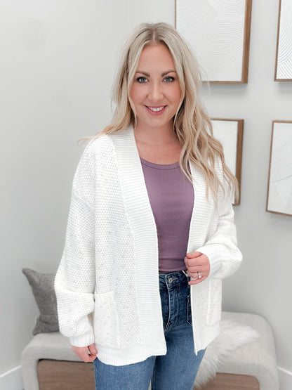 Abigail Cardigan in Cloud