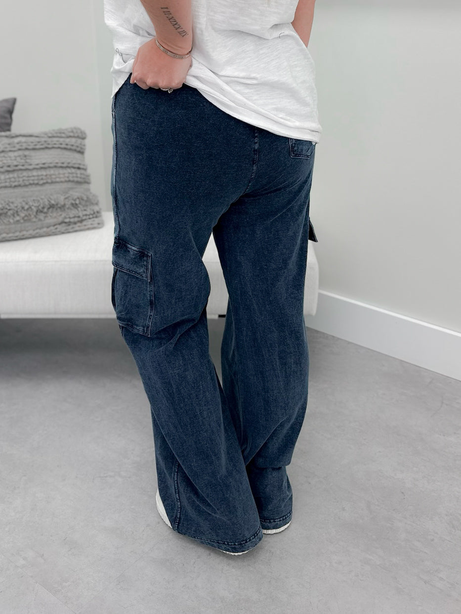 Mavis Denim Cargo Pant