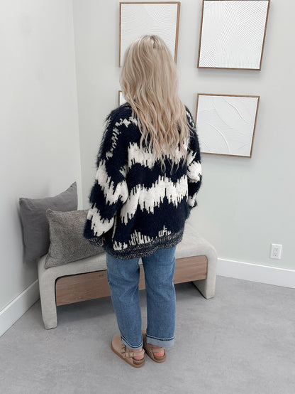 Murren Coatigan in Navy