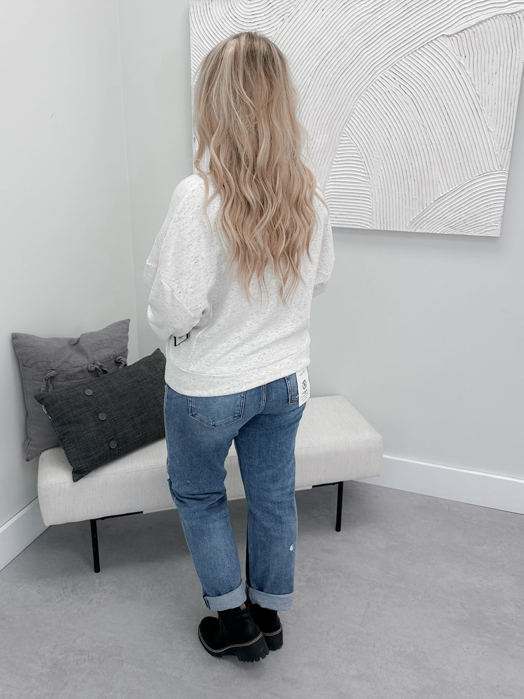 Divine Pullover in Speckled Ecru