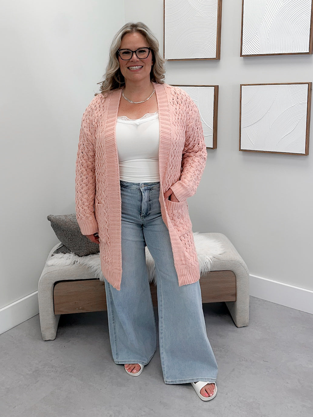 Ricci Cardigan in Blush