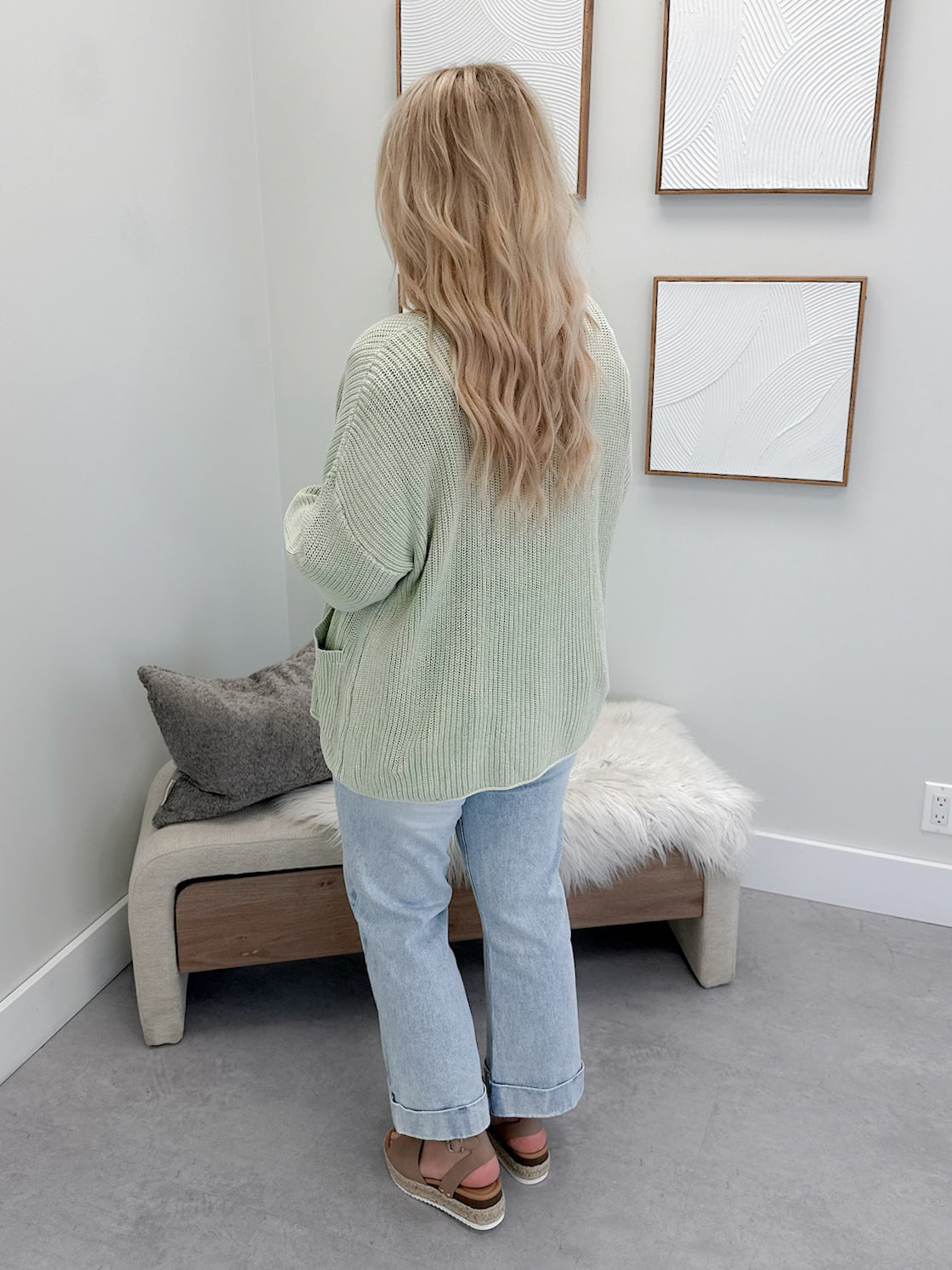 Seraphina Cardigan in Dusty Sage