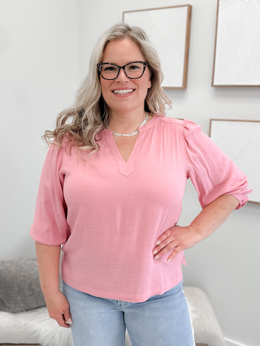 Bridget Blouse in Rose