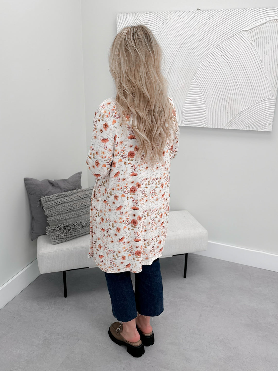 Classic Cardigan in Harvest Charm Floral
