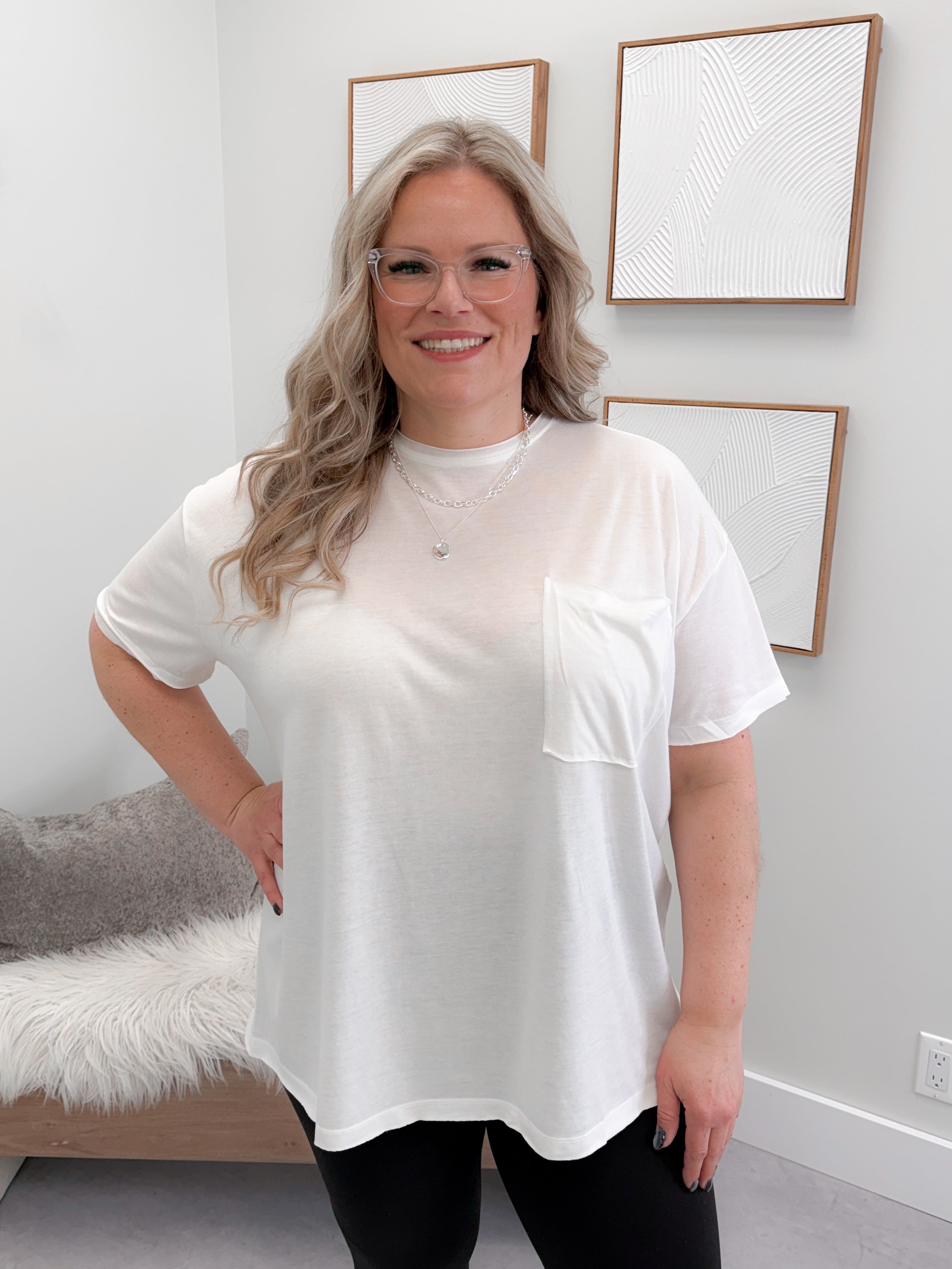 Kennedy Tee in Cloud