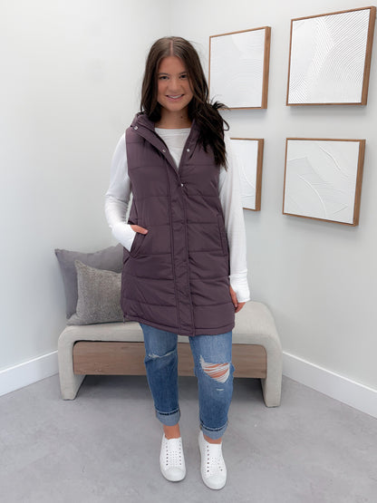 609 Vest in Plum by Twenty Nine The Label