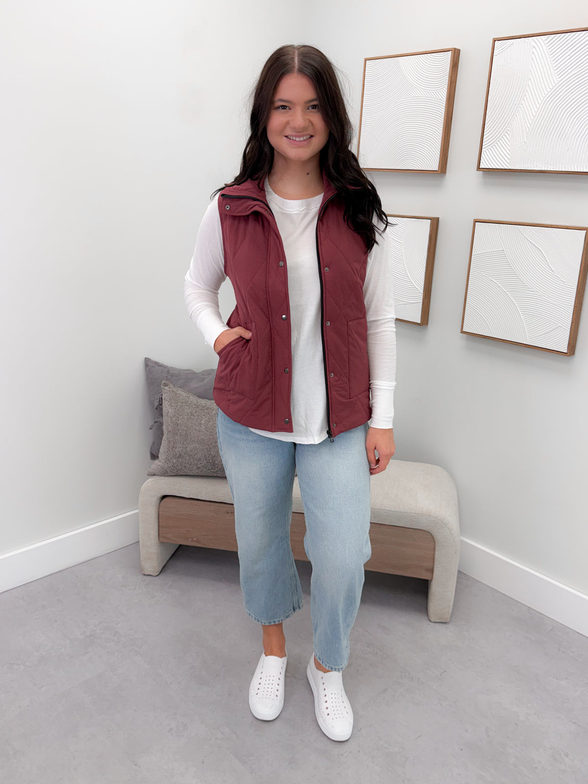 Remy Vest in Burgundy